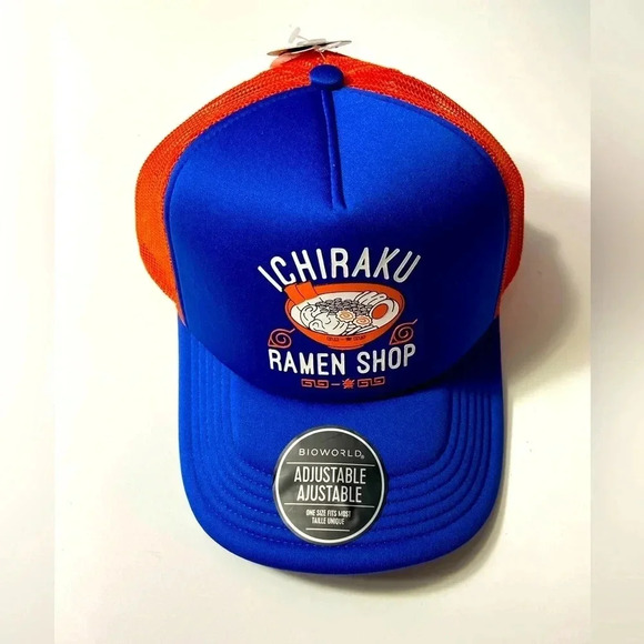 Naruto - Shippuden Collection - Ichiraku Ramen Shop Hat - Blue & Orange - OSFM - Picture 1 of 11
